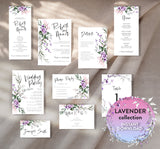 Lilac Wedding Invitation Complete Template