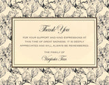 Floral Sketches Funeral Thank You Card Set