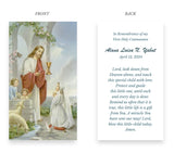 First Communion Stampita Souvenir Prayer Card for Girls - C