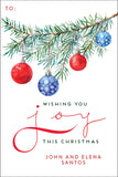 Holly Jolly Balls Christmas Gift Tag