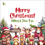 Forest Friends Christmas Gift Tag