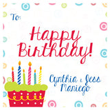 Happy Birthday Red Cake Gift Tag