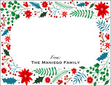 Vintage pattern of Christmas Gift Tag or Notecard