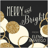 Bright and Glittery Christmas Holiday Gift Tag