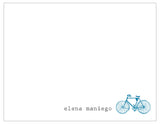 Cute Blue Bike Personalized Note Cards