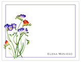 Botanical Violets Personalized Note Cards