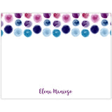 Blue-Purple Splatter Personalized Note Cards